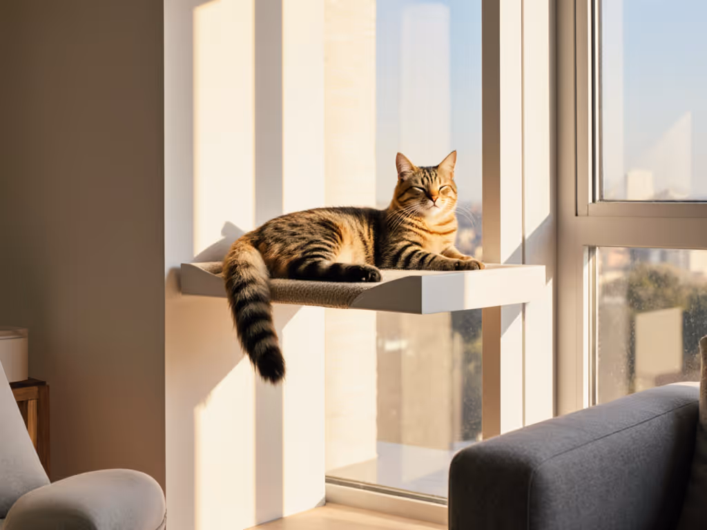 cat_relaxing_on_sunlit_window_perch_near_modern_furniture