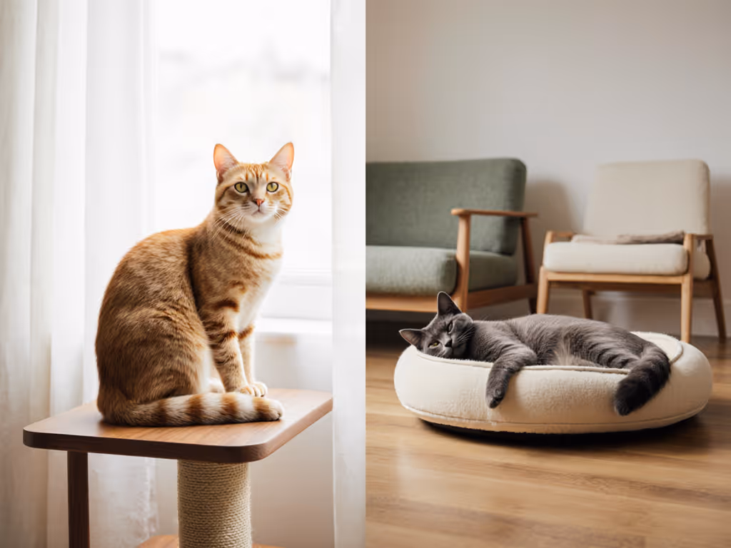 cat in loaf position vs sprawled position