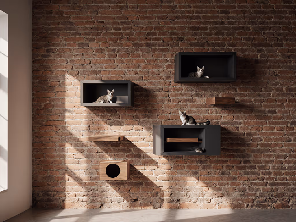 cat_wall_playground_on_exposed_brick