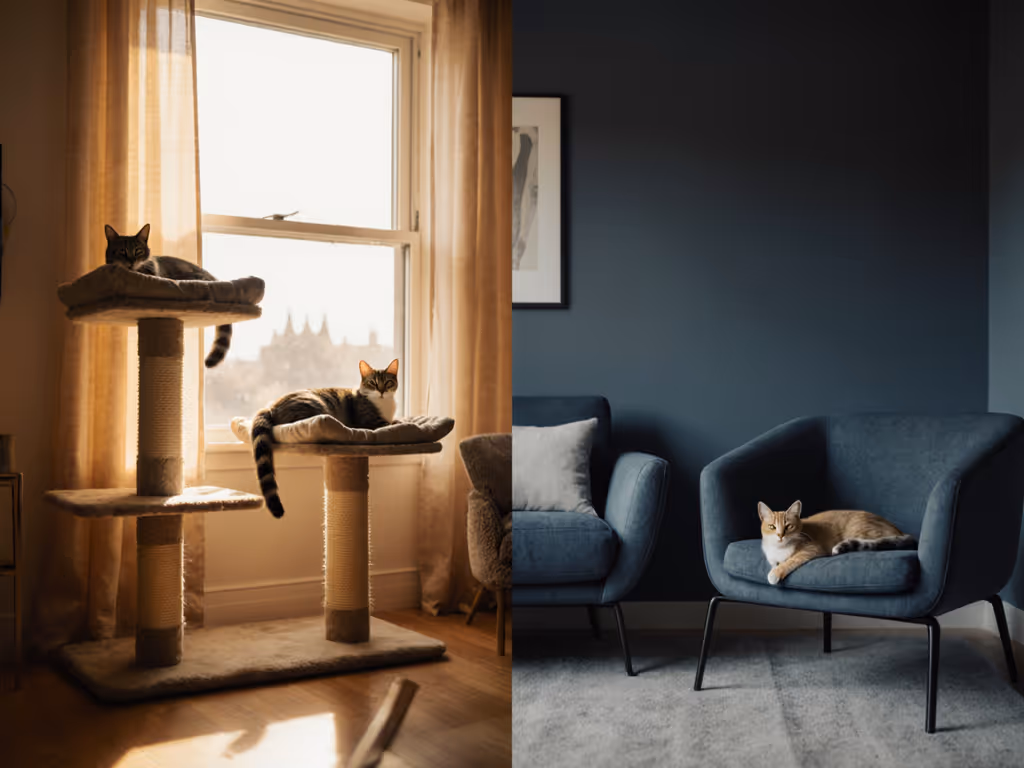 cats in different thermal zones in a home