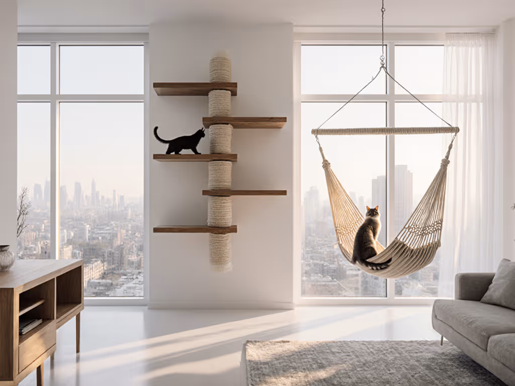 spacially_optimized_cat_perching_system_in_urban_apartment
