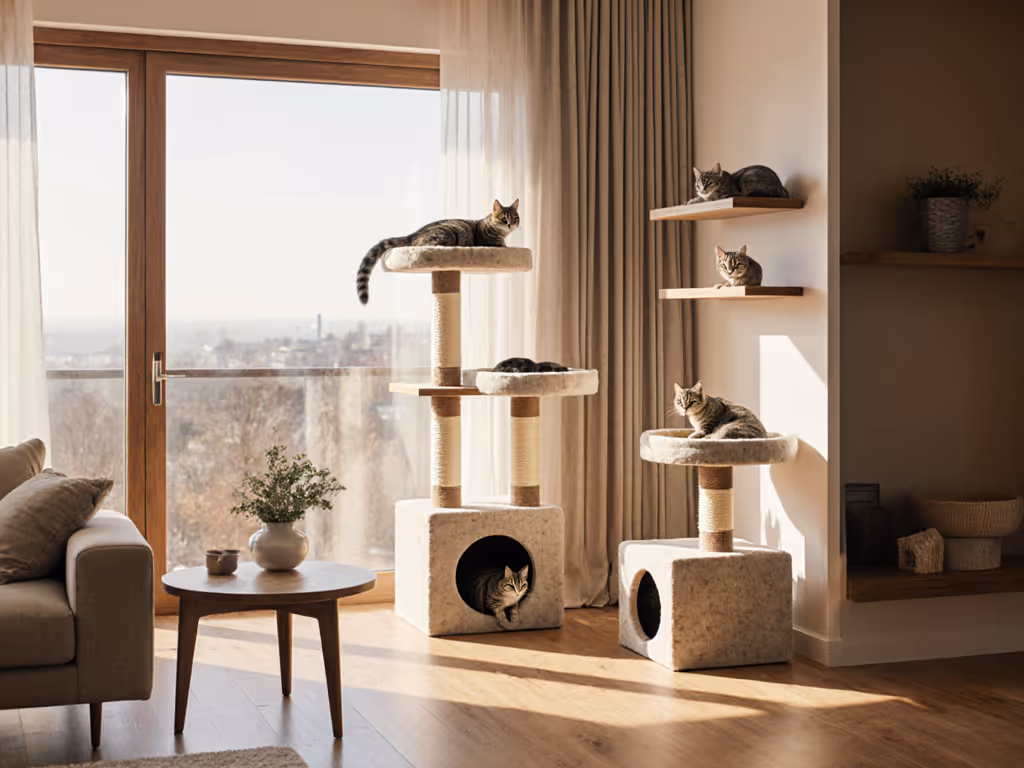 Creating Cat Territories in Open Homes: Small Furniture Solutions