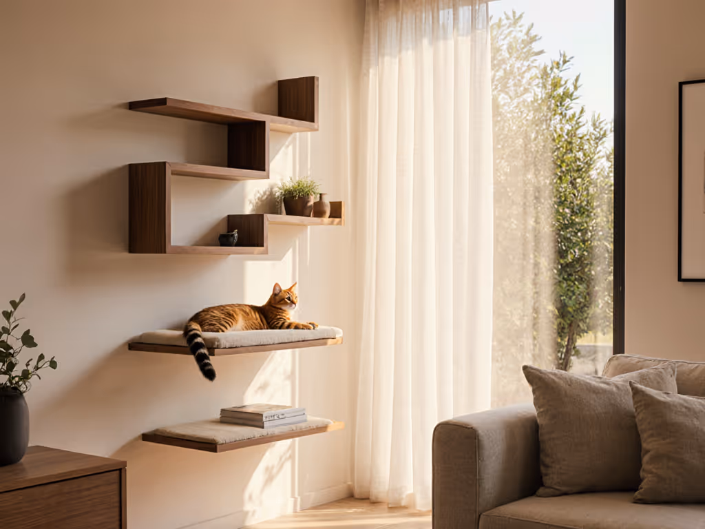 Wall Cat Furniture: Safe Sunbathing Shelves by Windows