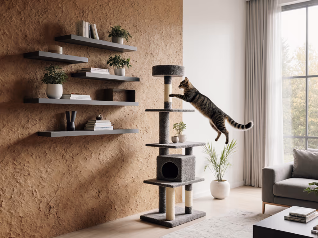Wall Shelves vs Cat Trees: Space & Style Solved