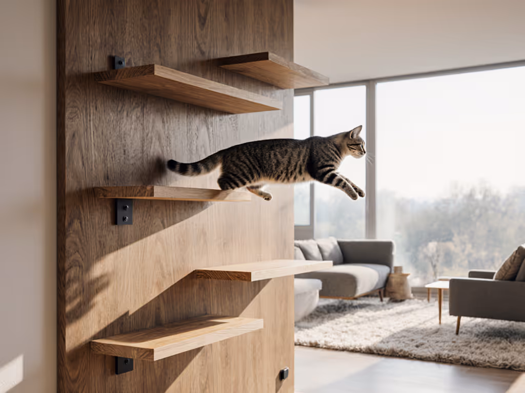 DIY Vertical Cat Shelves for Harmonious Homes