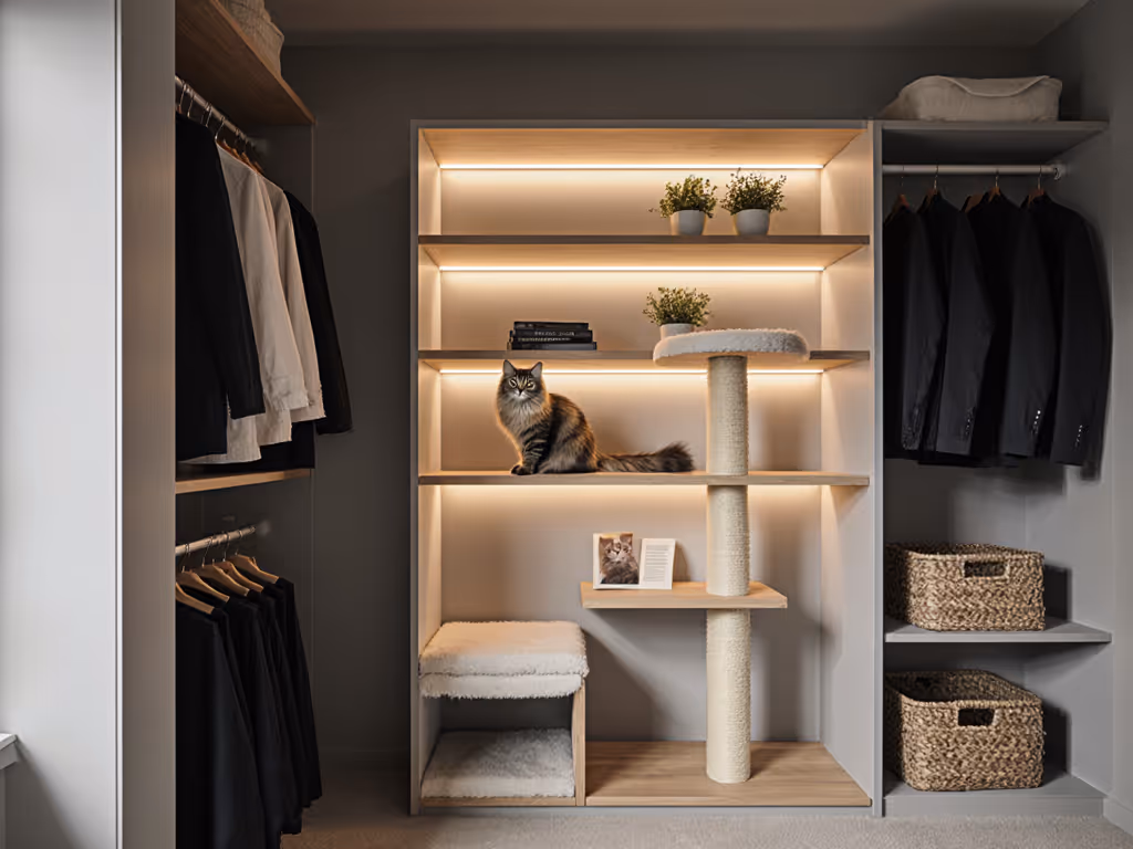 Closet-Integrated Cat Furniture: Quiet & Chic Spaces