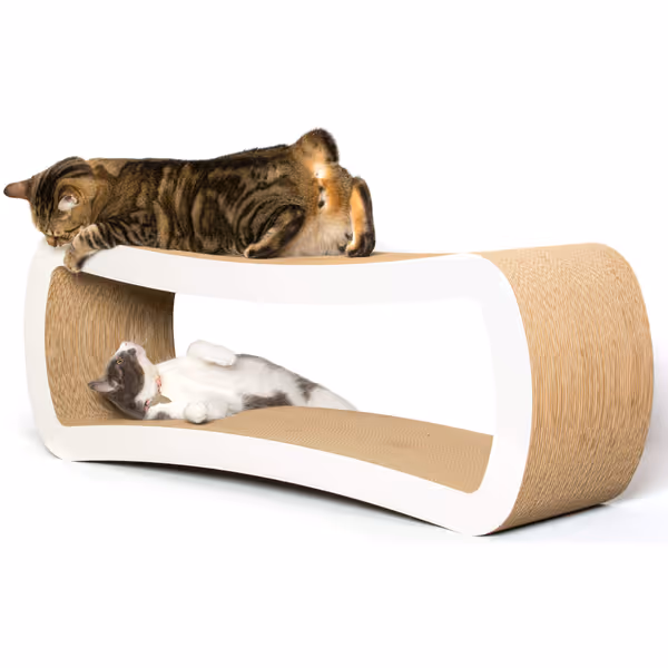 PetFusion Jumbo Cat Scratcher Lounge, White