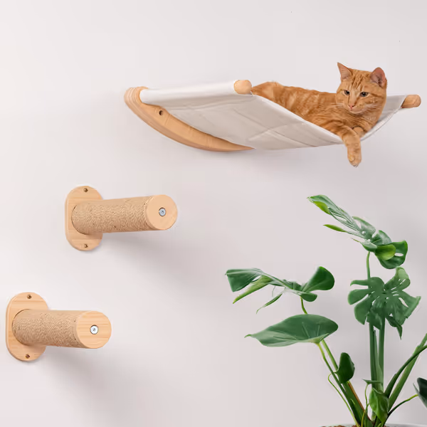 7 Ruby Road Cat Hammock Wall Mounted Shelf