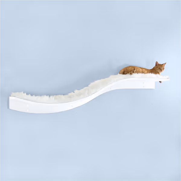 THE REFINED FELINE 60 Inch Lotus Branch Cat Shelf